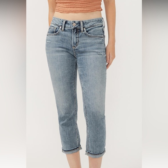 SILVER JEANS Suki Capri Jeans Size 29 - Picture 1 of 9